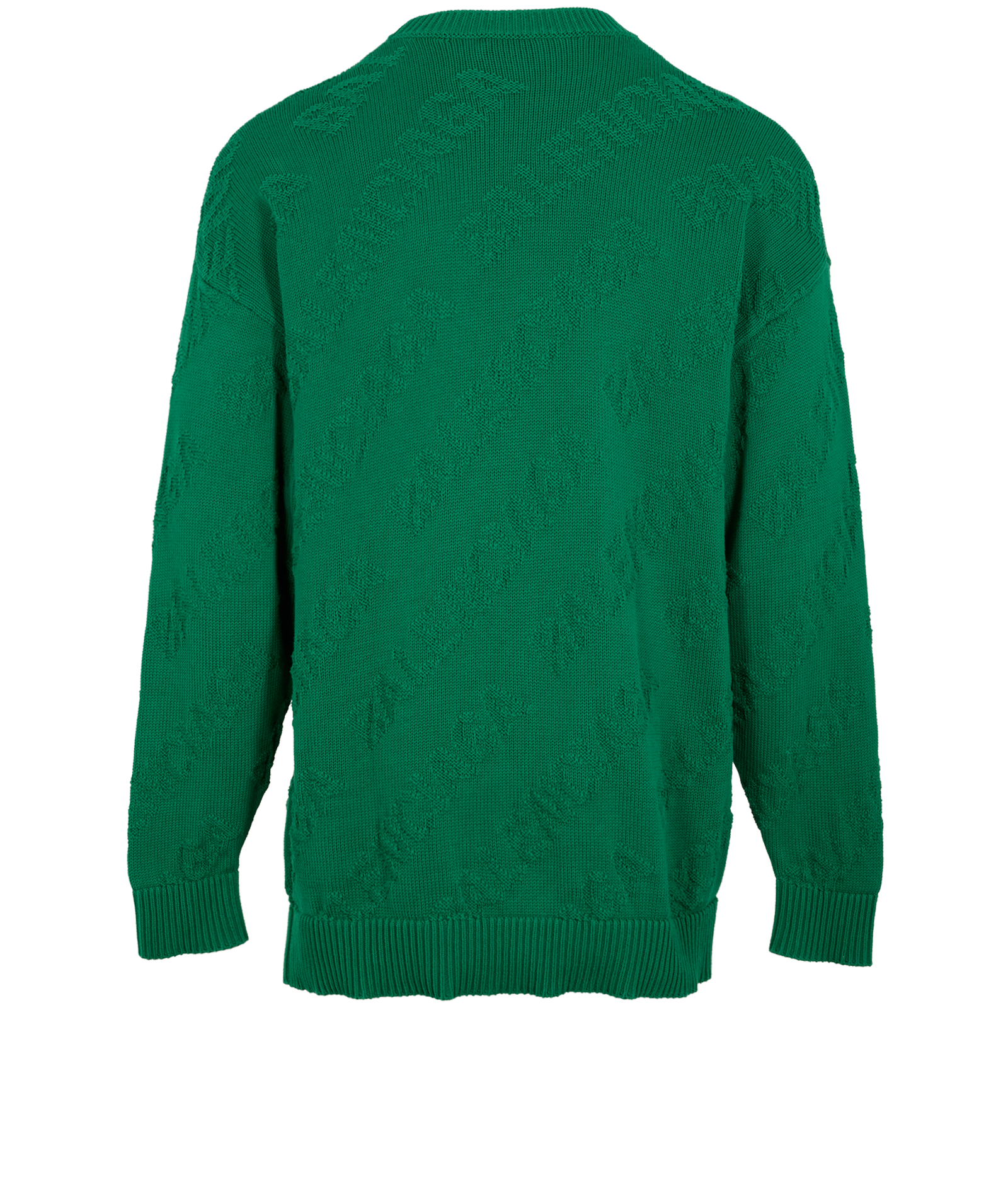 Balenciaga Logo Knitted Jumper, &pound;150, Clothing, Green, Cotton, Back view