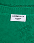 Balenciaga Logo Knitted Jumper, &pound;150, Clothing, Green, Cotton, Other view