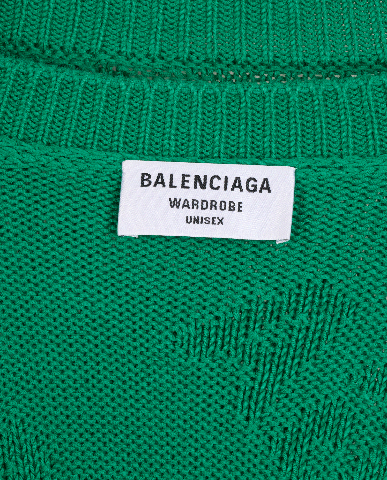 Balenciaga Logo Knitted Jumper, &pound;150, Clothing, Green, Cotton, Other view