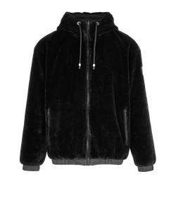 Moose Knuckles Borden Bunny Hoodie, Mens, Faux Fur, Black, Sz L, 3*