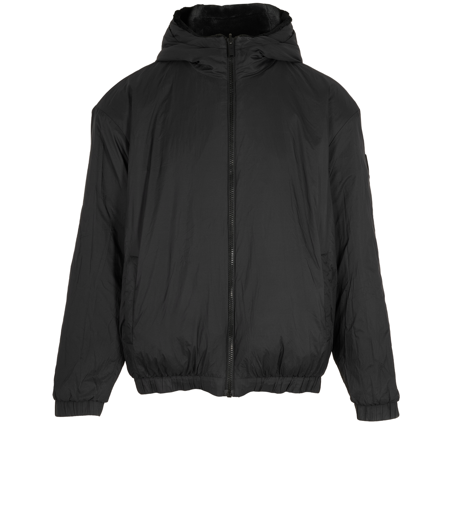 Moose Knuckles Borden Bunny Hoodie, &pound;250, Clothing, Black, Faux Fur, Other view