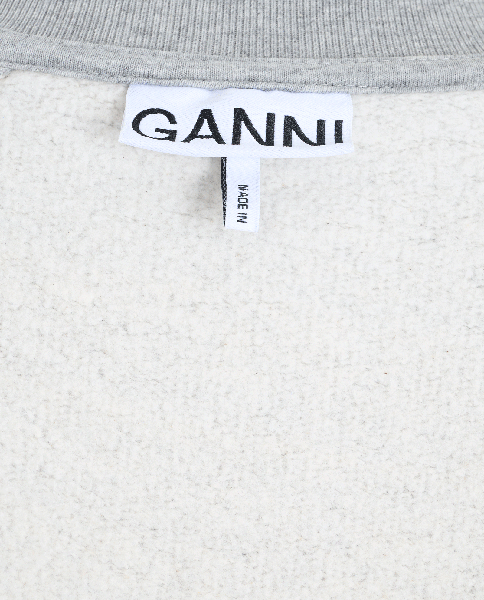 Ganni Smiley Sweatshirt, &pound;95, Clothing, Grey, Cotton/Polyester, Other view