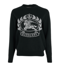 Burberry Logo Jumper, Merino Wool, Black, Sz XS, 2*