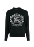 Burberry Logo Jumper, &pound;210, Clothing, Black, Wool, Front view