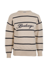 Burberry Vintage Logo Knit Jumper, &pound;110, Clothing, Cream/Navy, Cotton, Front view