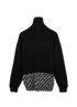 Balenciaga Logo Quarter Zip Jumper, &pound;250, Clothing, Black, Wool, Front view
