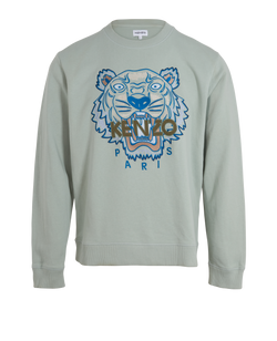 Kenzo Tiger Sweatshirt, Mens, Cotton, Green, Sz XL, 2*