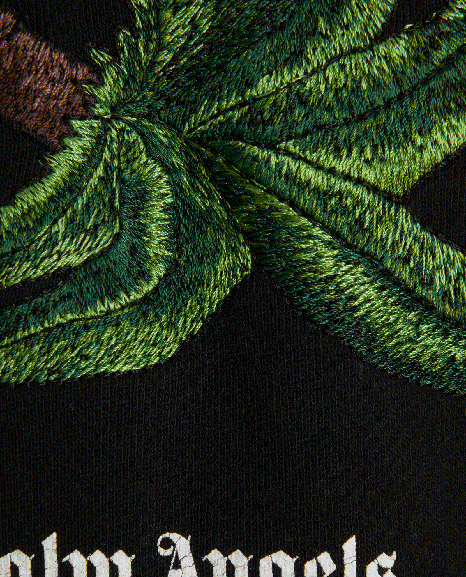 Palm Angels Broken Palm Tree Hoodie, &pound;120, Clothing, Black, Cotton, Other view