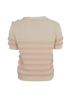 Balmain Striped Jumper, &pound;230, Clothing, Cream/Pink, Wool, Back view