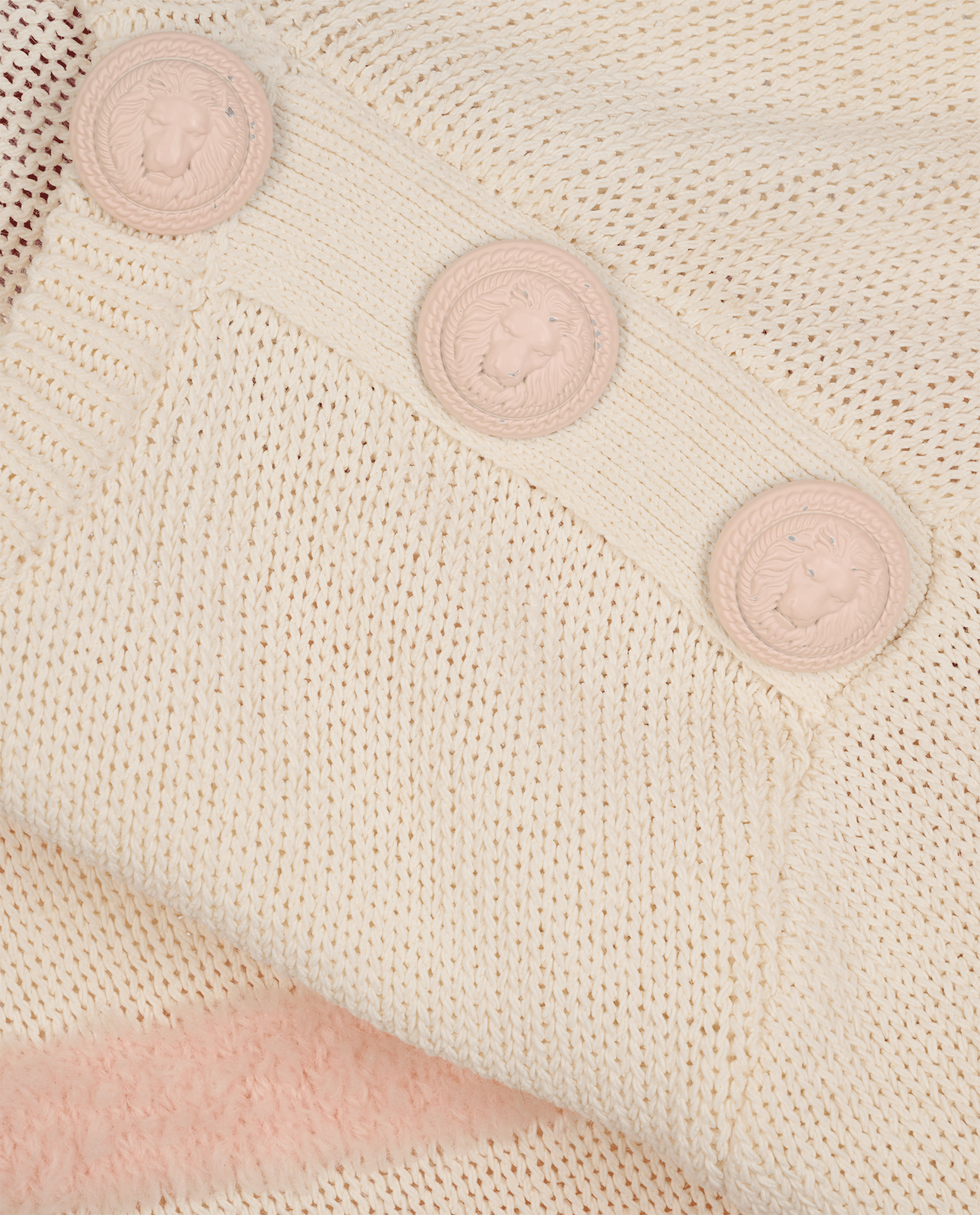 Balmain Striped Jumper, &pound;230, Clothing, Cream/Pink, Wool, Other view