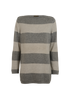 Loro Piana Striped Jumper, &pound;190, Clothing, Grey, Cashmere, Front view