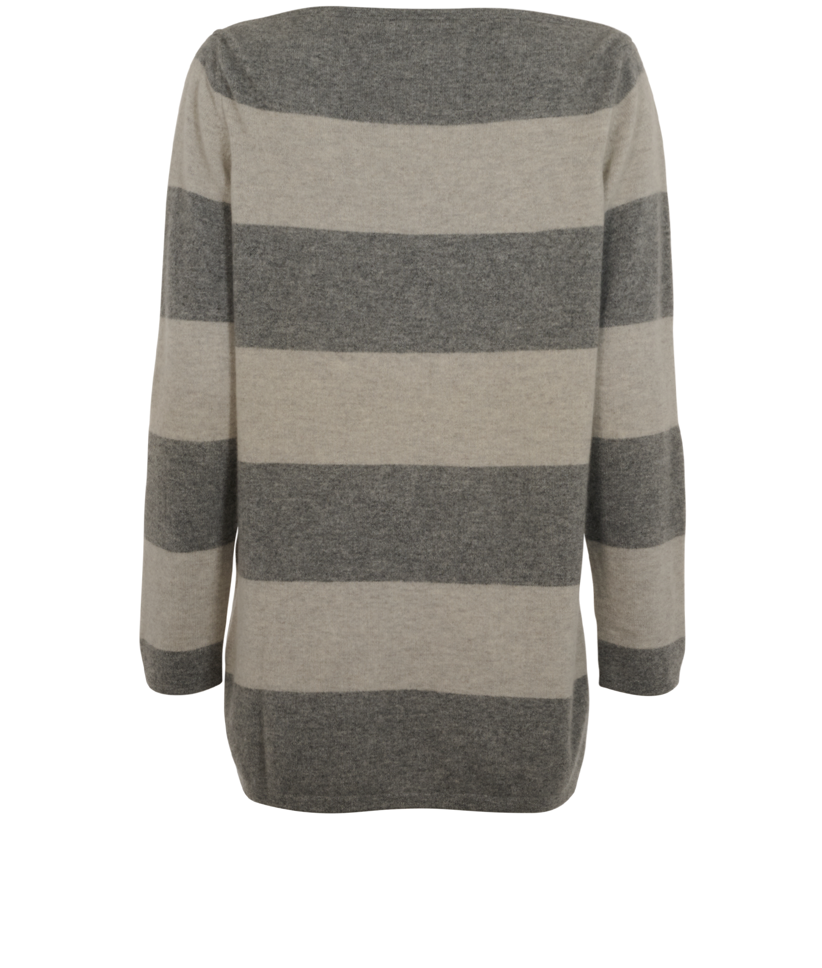 Loro Piana Striped Jumper, &pound;190, Clothing, Grey, Cashmere, Back view