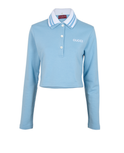 Gucci Cropped Jumper, Cotton, Blue, Sz S, 3*