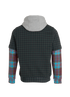 Burberry Plaid Patchwork Hoodie, &pound;210, Clothing, Green, Cotton, Back view