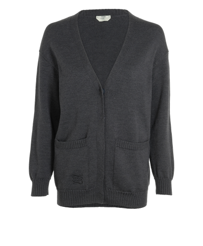 Fendi FF Cardigan, &pound;290, Clothing, Grey, Wool, Front view