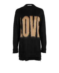 Givenchy Love Jumper, Mohair/Poly, Black, Sz XS, 3*