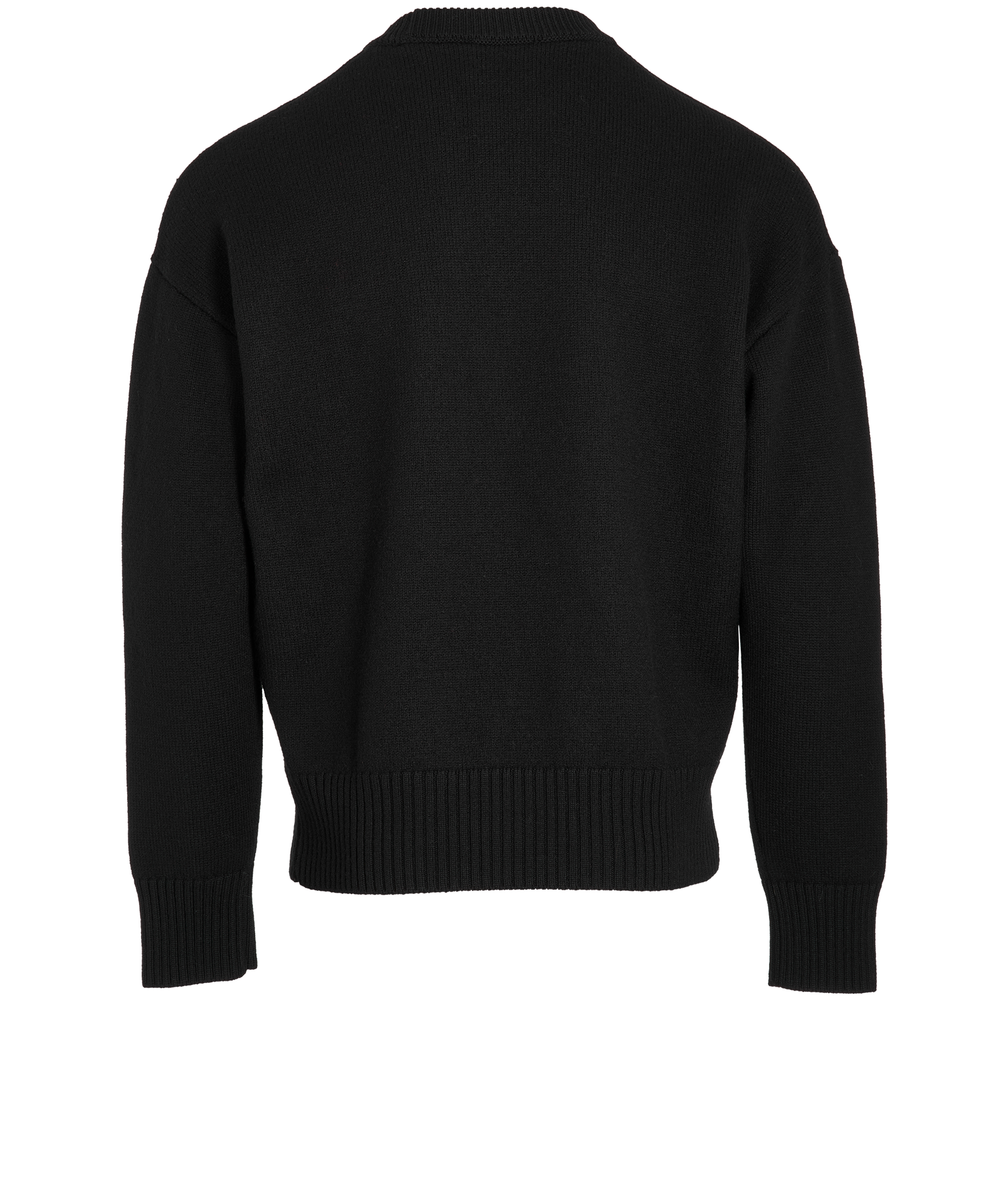 Ami Paris Oversized Knit Jumper, &pound;190, Clothing, Black, Wool, Back view