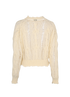 Acne Studio Cable Knit Sweater, &pound;120, Clothing, Cream, Acrylic Plastic/Nylon, Back view