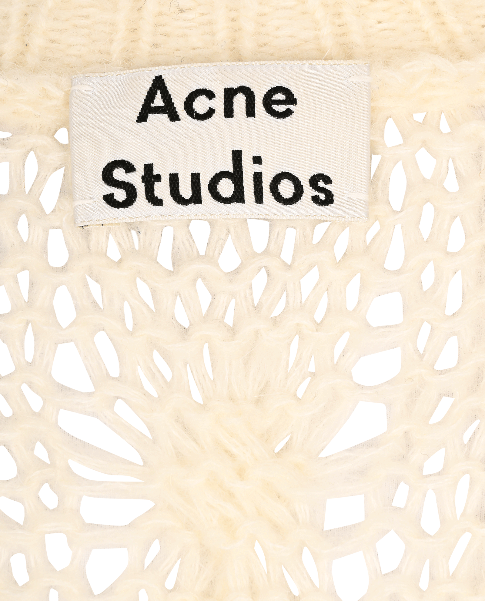 Acne Studio Cable Knit Sweater, &pound;120, Clothing, Cream, Acrylic Plastic/Nylon, Other view