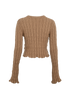Acne Studio Fringed Ribbed Jumper, &pound;150, Clothing, Brown, Cotton/Wool, Back view