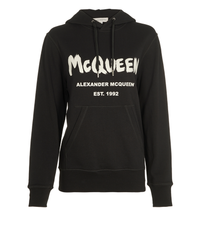 Alexander McQueen Graffiti Logo Hoodie, front view