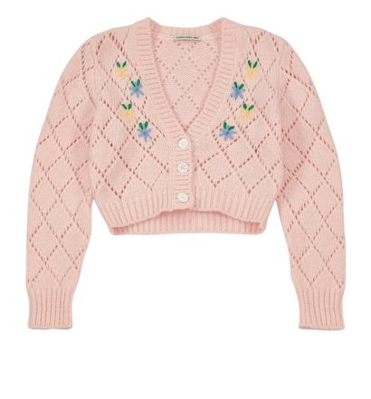 Alessandra Rich Diamond Knit Cardigan, front view