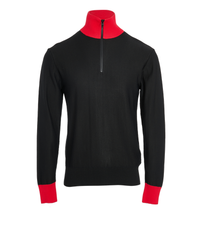 Ami Paris Zip Neck Jumper, front view