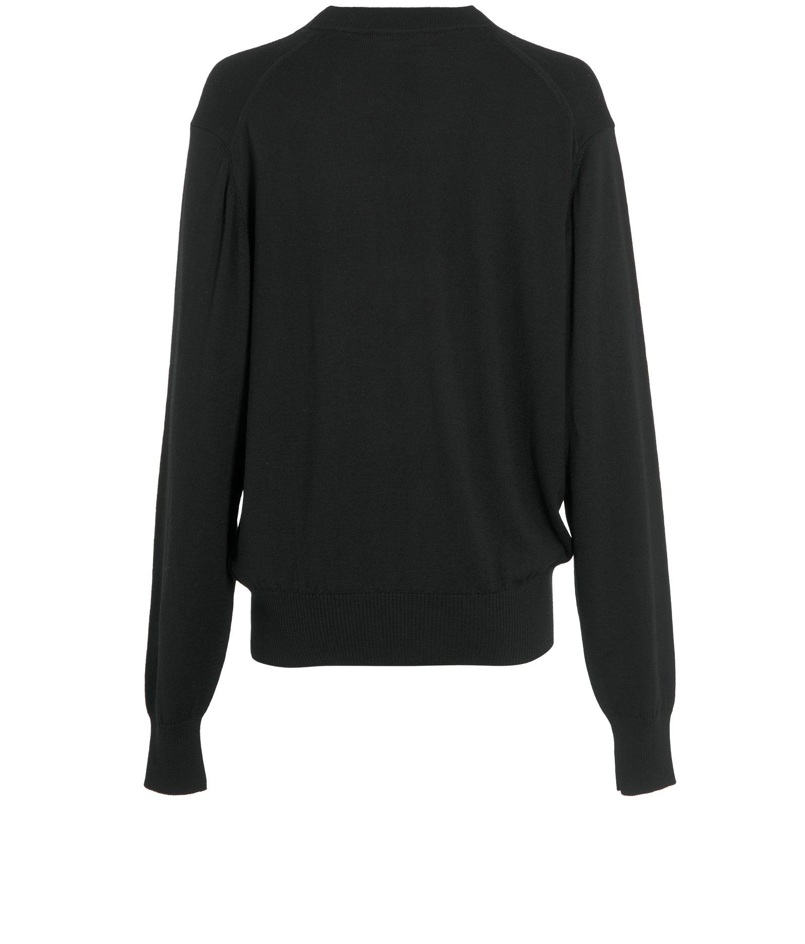 Ami Paris Ami De Coeur Cardigan, &pound;190, Clothing, Black, Wool, Back view