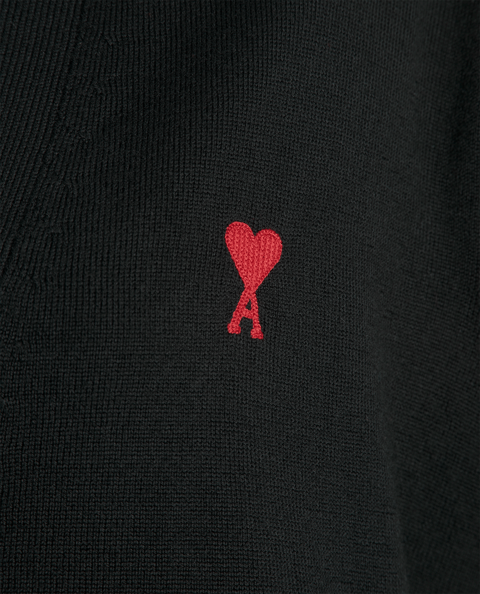 Ami Paris Ami De Coeur Cardigan, &pound;190, Clothing, Black, Wool, Other view