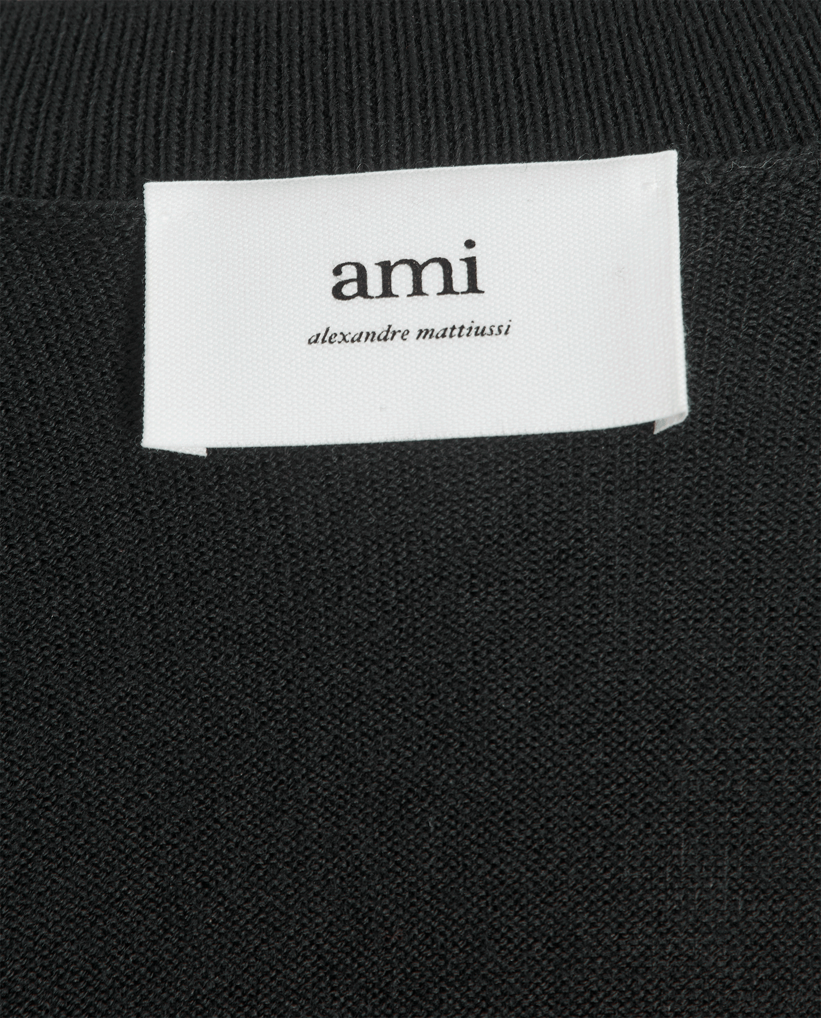 Ami Paris Ami De Coeur Cardigan, &pound;190, Clothing, Black, Wool, Other view
