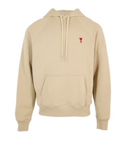 Ami Paris Ami De Coeur Hoodie, Cotton, Beige, Sz L, 3*