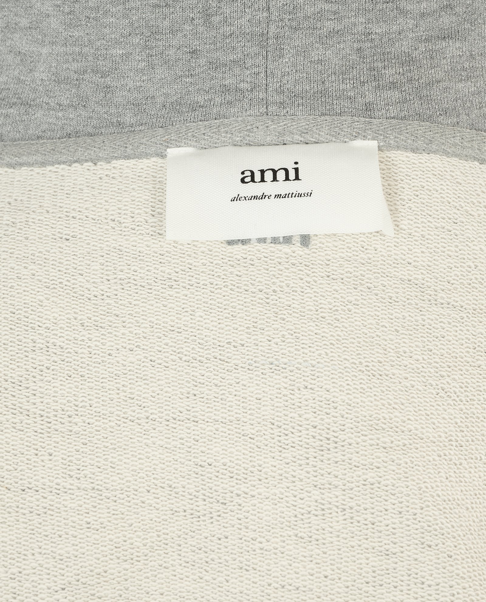 Ami Paris Ami De Coeur Hoodie, &pound;150, Clothing, Grey, Cotton, Other view