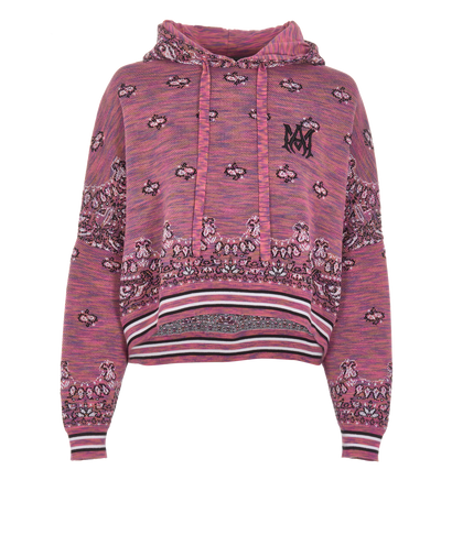 Amiri Bandana Cropped Hoodie, front view