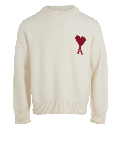 Ami Paris ADC Knit Jumper, &pound;195, Clothing, Black, Wool, Front view
