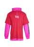 Balenciaga Logo Oversize Layered Hoodie, front view