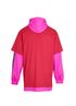 Balenciaga Logo Oversize Layered Hoodie, back view