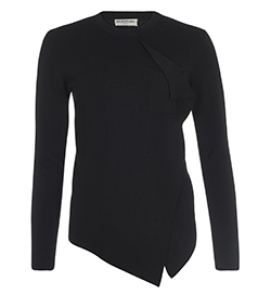 Balenciaga Front Pocket Sweater, Wool/Cashmere, Black, 8, 2*