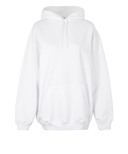 Balenciaga Archetype Logo Hoodie, &pound;350, Clothing, White, Cotton, Front view