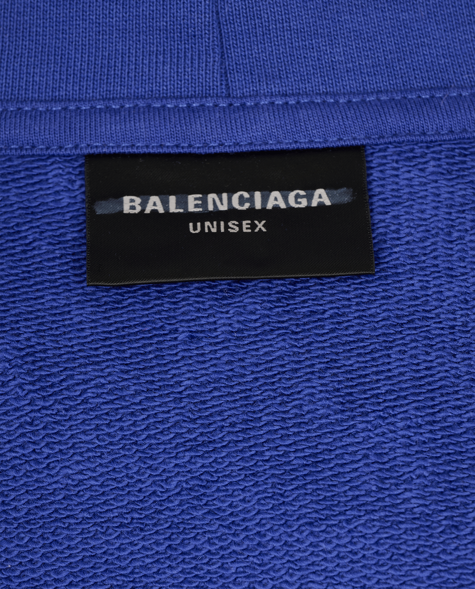 Balenciaga Gaffer Logo Hoodie, &pound;250, Clothing, Blue, Cotton, Other view