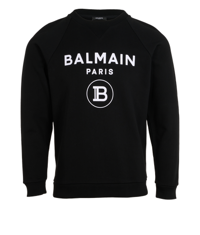 Balmain Logo Sweatshirt, &pound;250, Clothing, Black, Cotton, Front view