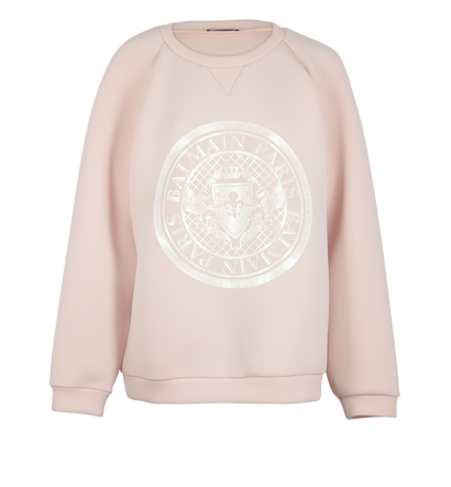 Balmain Iridescent Logo Jumper, front view