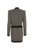 Balmain Belted Cardigan, &pound;220, Clothing, Black/Cream, Wool, Back view