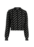 Balenciaga 2021 Mini All-Over Logo Jumper, front view