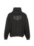 Balenciaga Embellished Logo Hoodie, &pound;180, Clothing, Black, Cotton, Back view