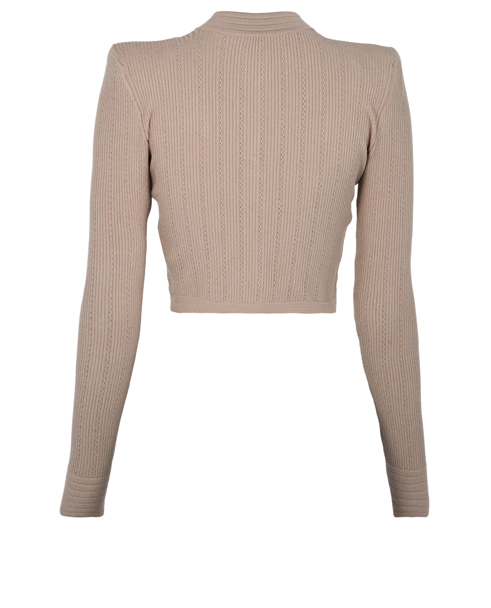 Balmain Buttons Cardigan, &pound;550, Clothing, Beige, Viscose, Back view