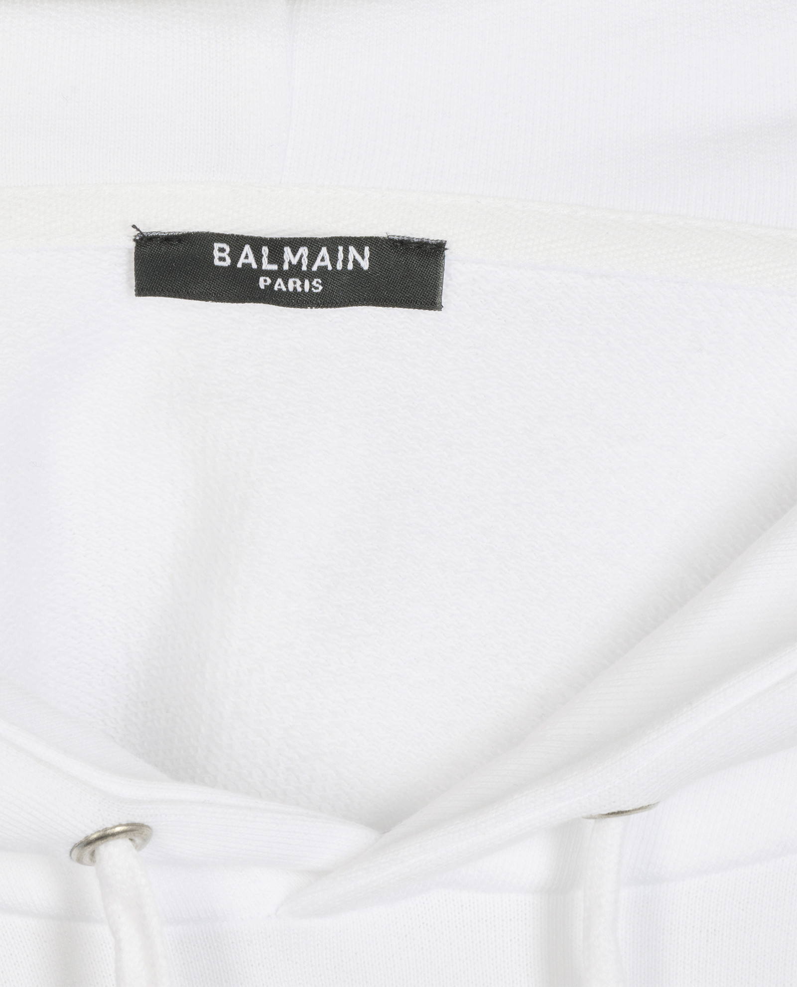 Balmain Logo Hoodie, &pound;250, Clothing, White, Cotton, Other view