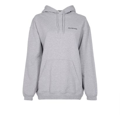 Balenciaga Logo Print Hoodie, front view