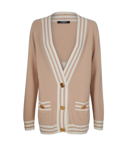 Balmain Jacquard Knit Cardigan, front view