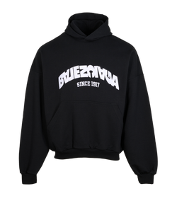 Balenciaga Embroidered Backflip Logo Hoodie, Mens, Black, Sz 2XS, 3*