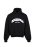 Balenciaga Embroidered Backflip Logo Hoodie, &pound;275, Clothing, Black, Cotton, Front view